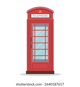 Iconic Red British Telephone Booth