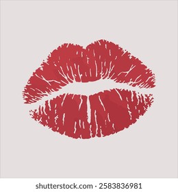 Iconic Red Lips Artwork for Bold and Modern Fashion