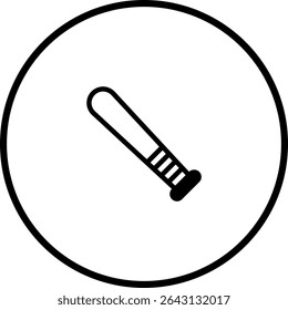 Iconic representation of a baseball bat symbolizing sports and recreation usage