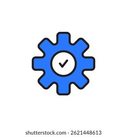 Iconic Representation of a Blue Gear Symbolizing Successful Team Work and Business Strategies for Effective Collaboration and Project Management