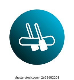 Iconic representation of boating activity with paddles in a circular shape suggesting recreational sport and water activity