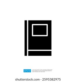 Iconic Representation of a Book Cover Symbolizing Education and Knowledge with Minimalist Design