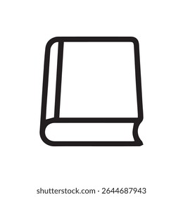 Iconic representation of a book. A symbol of learning, knowledge, and literary exploration, rendered in a simple yet elegant line art style.