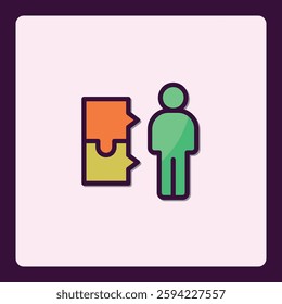 Iconic representation of collaboration partnership and problem solving process