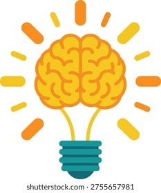 An iconic representation of creative thought, breakthrough moments, and the profound journey of learning.