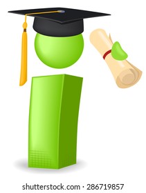 Iconic representation of a graduate