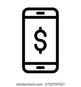 Iconic representation of a smartphone displaying a dollar symbol, depicting the future of digital finance, secure mobile banking solutions, and convenient online monetary transfers through technology