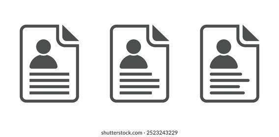 Conjunto icónico de glifos de Vector de reanudación