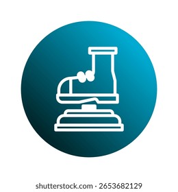 Iconic roller skate illustration on a blue gradient circle representing recreation and fun activities