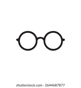 Iconic round glasses in a simple design Vision correction style statement and intellectual appeal in a minimalist aesthetic