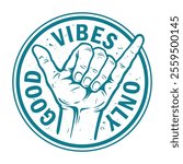 The iconic shaka symbol logo