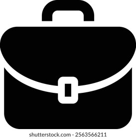 Iconic silhouette of a briefcase, symbolizing business, professionalism, and career opportunities. Ideal for corporate presentations, marketing materials, and digital business content