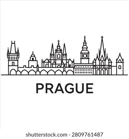 Iconic skyline of prague featuring historic architecture and landmarks