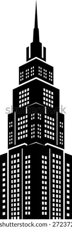 The Iconic skyscraper silhouette Vector