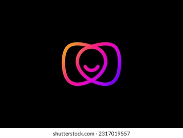 concepto icónico de logotipo de smille tie