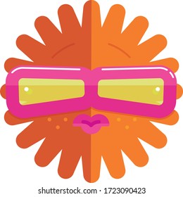 Iconic star shape wearing glasses