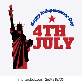 Iconic Statue of Liberty for a vibrant Happy 4th of July celebration.