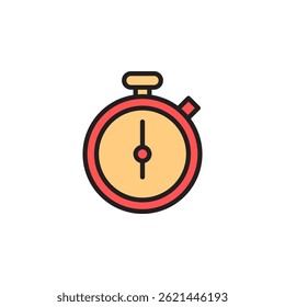 Iconic Stopwatch Graphic Representing Time Management and Efficiency in a Minimalist Design for Stationery Use