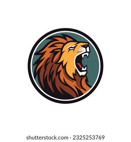 An iconic and striking howling lion vector clip art illustration, representing courage and leadership, suitable for sports team logos, mascots, and empowering visuals