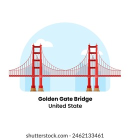 An iconic suspension bridge spanning the Golden Gate strait in San Francisco.