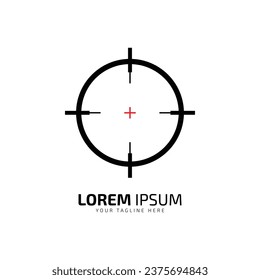 Iconic Target Silhouette Hit the Mark with Bullseye Excellence icon logo vector illustration silhouette isolated design