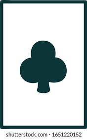 iconic tattoo style image of the ace of clubs