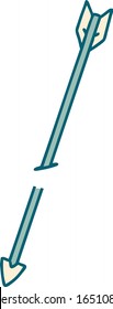 iconic tattoo style image of an arrow