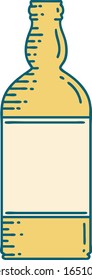 iconic tattoo style image of a bottle
