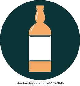 imagen de una botella al estilo tatuaje icónico