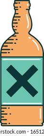 iconic tattoo style image of a bottle