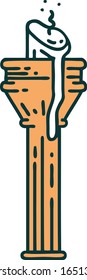 iconic tattoo style image of a candelabra