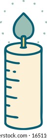iconic tattoo style image of a candle