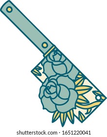 imagen icónica estilo tatuaje de un limpiador y flores