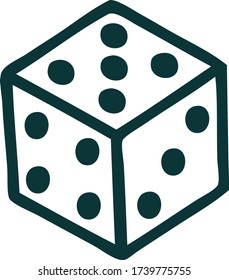 iconic tattoo style image of a dice