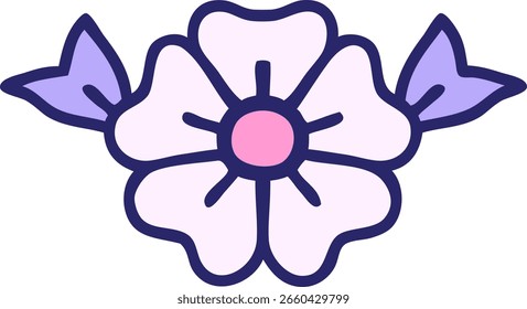 icônica tatuagem estilo imagem de uma flor em cor neon brilhante
