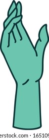 iconic tattoo style image of a hand