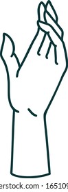 iconic tattoo style image of a hand