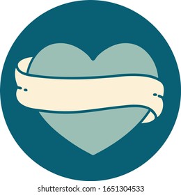 imagen icónica de un corazón y una pancarta