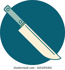 iconic tattoo style image of a knife