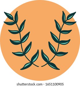 imagen icónica de un laurel