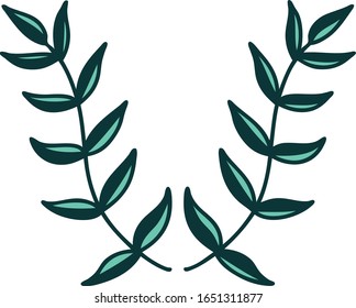iconic tattoo style image of a laurel