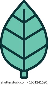 iconic tattoo style image of leaf