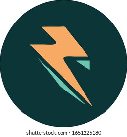iconic tattoo style image of lighting bolt