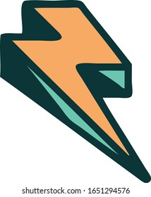 iconic tattoo style image of lighting bolt