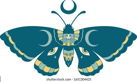 iconic tattoo style image of a moth