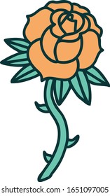 imagen de una rosa al estilo tatuaje icónico