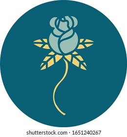 ikonisches Tätowierungsbild einer Rose