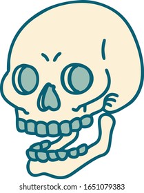 iconic tattoo style image of a skull