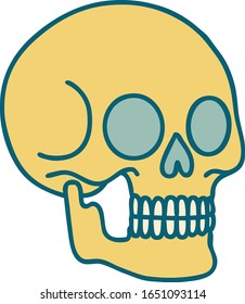 iconic tattoo style image of a skull