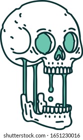 iconic tattoo style image of a skull